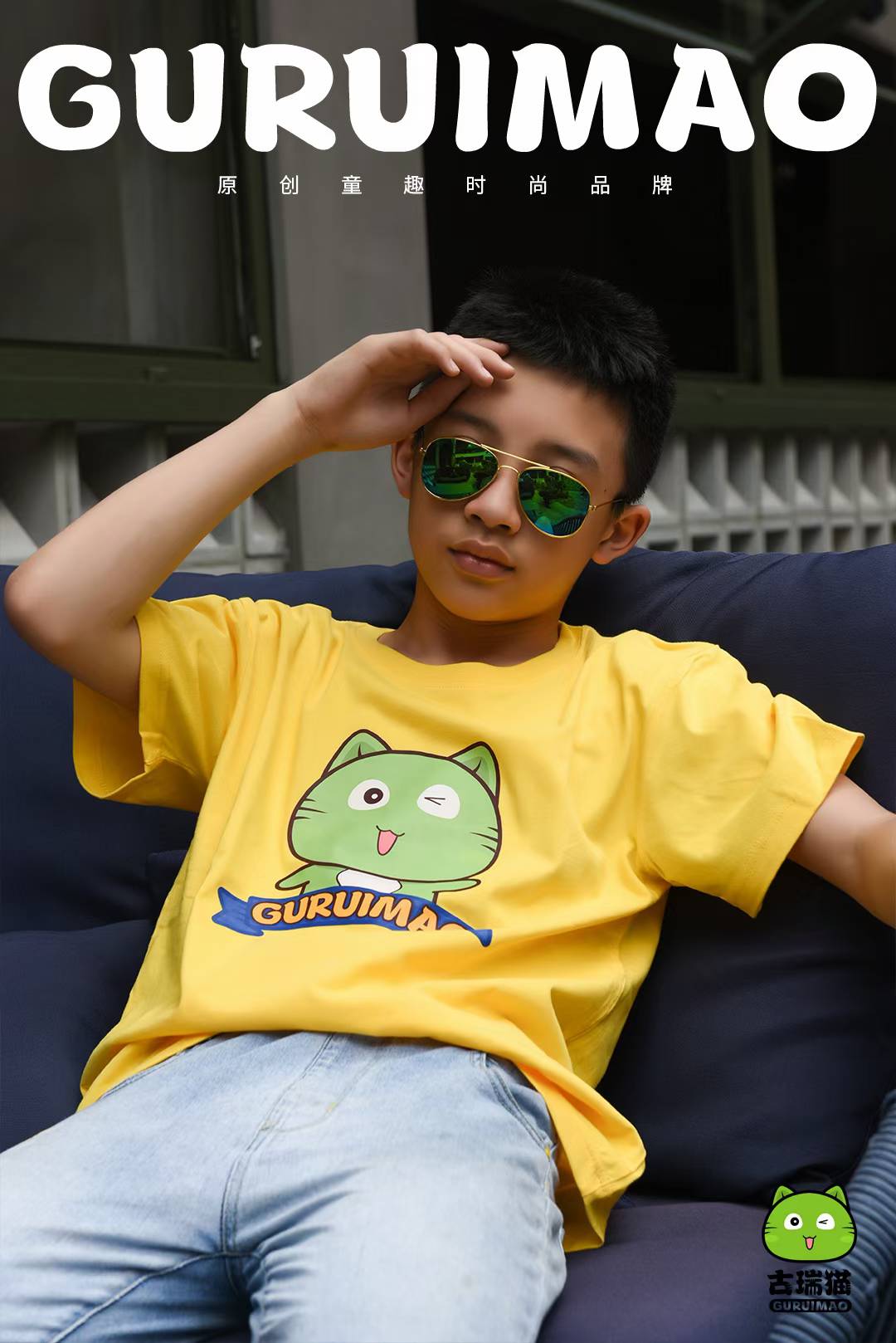 童装T恤拍摄儿童短袖服装电商详情页设计