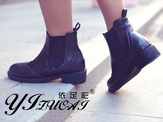 淘宝时尚电商女鞋短靴皮靴外拍摄影