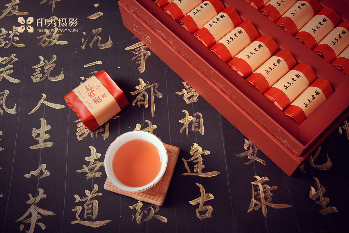 武夷山岩茶拍摄大红袍肉桂茶叶礼盒摄影