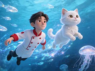 AI动画制作 《阿良与小猫奇幻之旅》奇幻动画短片