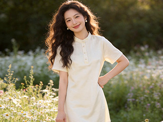 女装拍摄+AI花海花田真人模特短视频