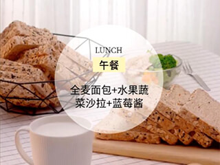 全麦面包代餐美食主图短视频